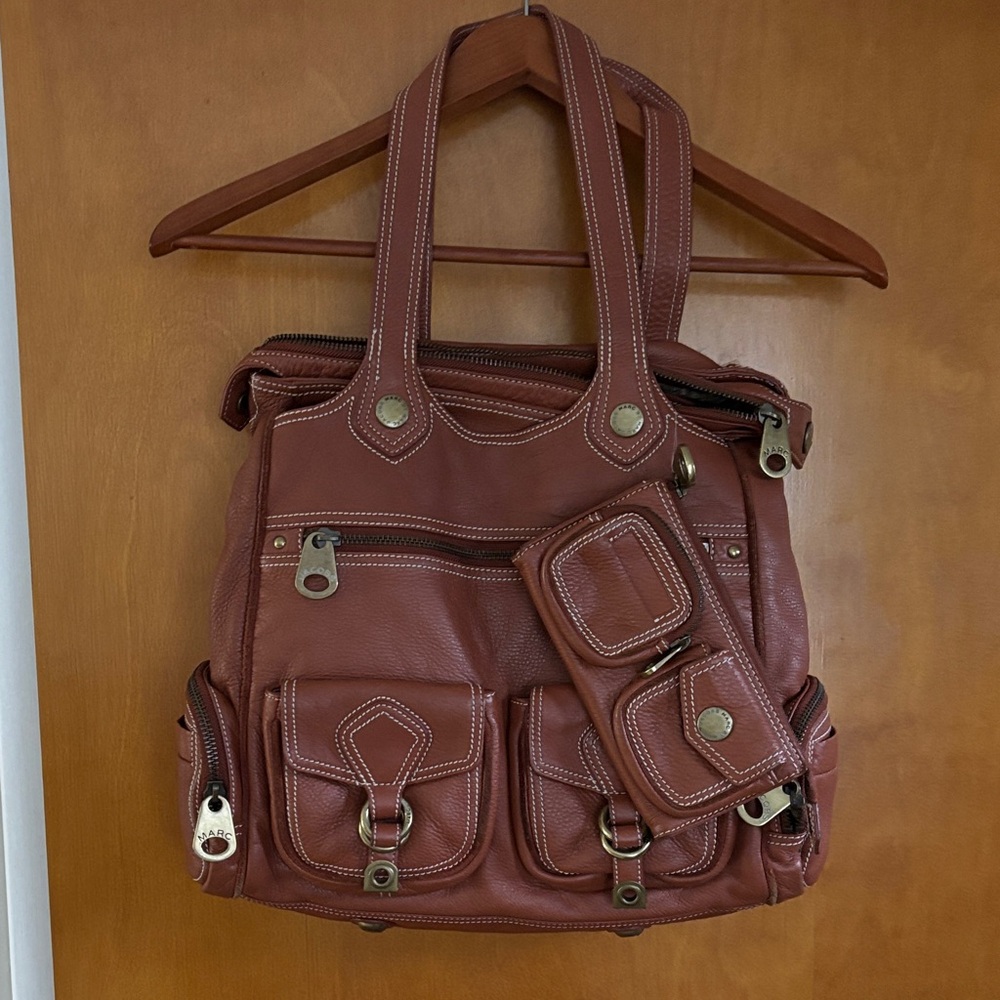 Marc Jacobs Brown Leather Bag & Wallet Set